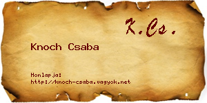Knoch Csaba névjegykártya